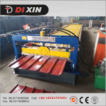 China Hersteller Dixin Farbe / verzinkt Stahldachblech Rollenformmaschine